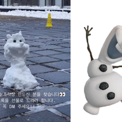De Olaf a Pietà: obras de arte em neve criadas pela nevasca